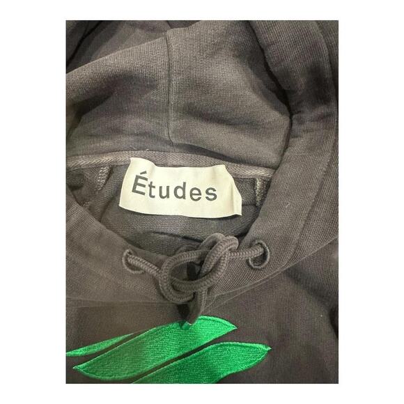 Études Racing Eco Logo Hoodie Black Green Men’ XS Graphic‎ Pullover Oversized - Picture 6 of 7